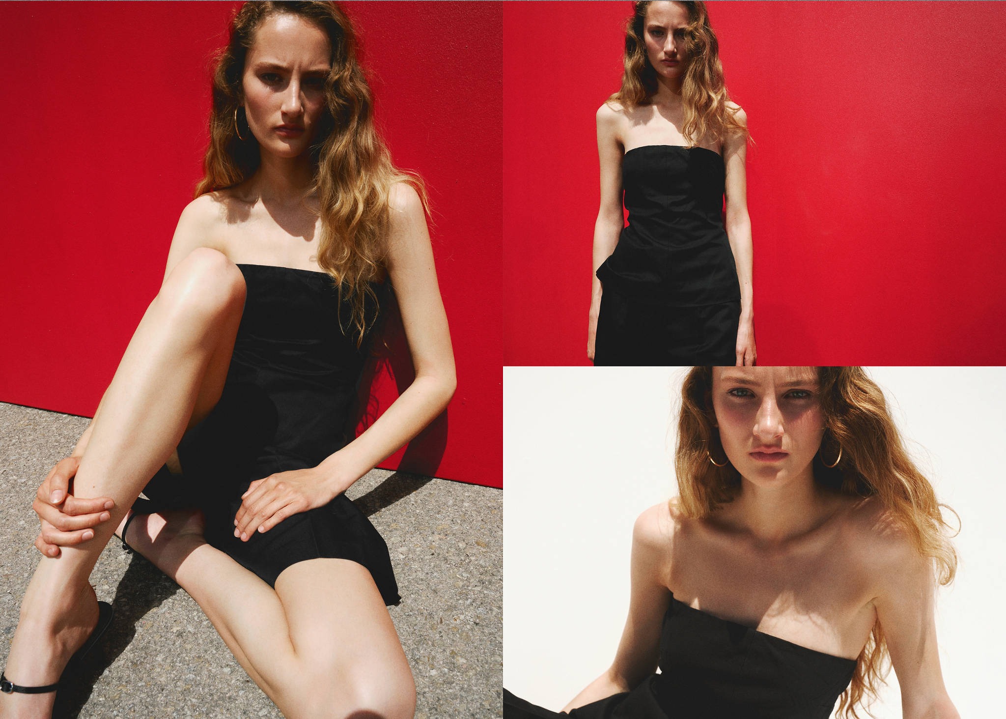 Linen strapless top - Panoramic plane
