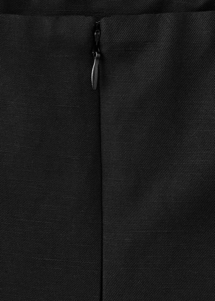 Linen strapless top — Black