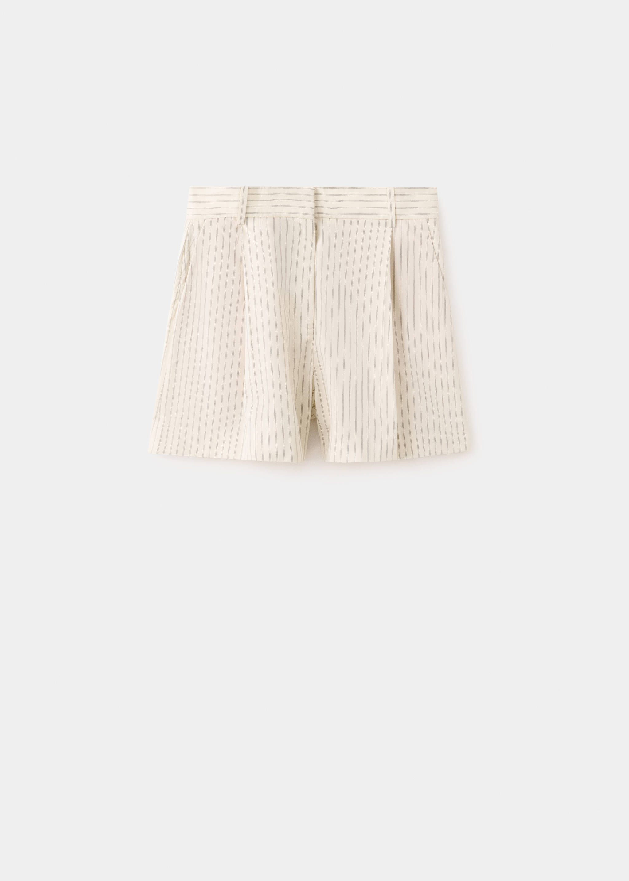 Bermuda shorts with pleats and pinstripe - Article without model