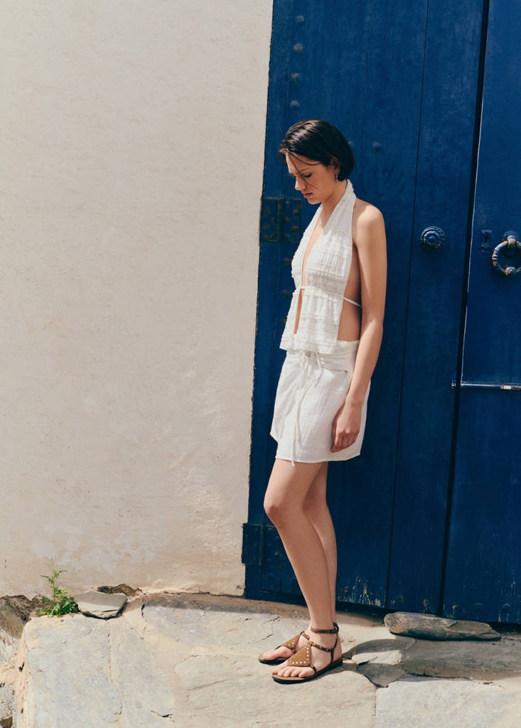 Short skirt with bow — Off White