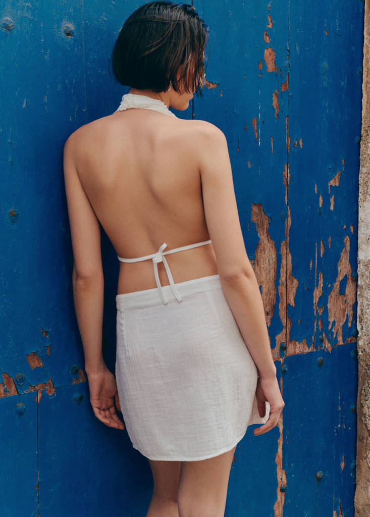 Short skirt with bow — Off White