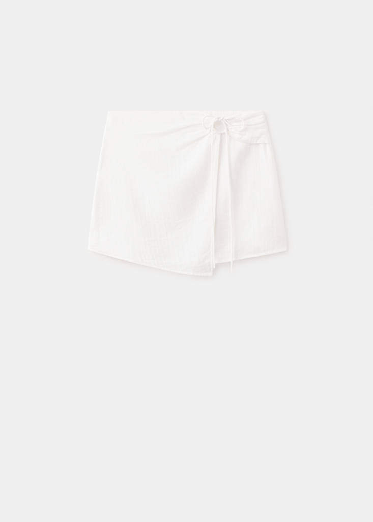 Short skirt with bow — Off White