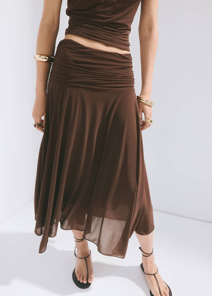 Asymmetrical chiffon skirt