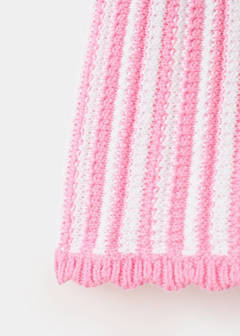 Striped crochet shorts — Pink 8