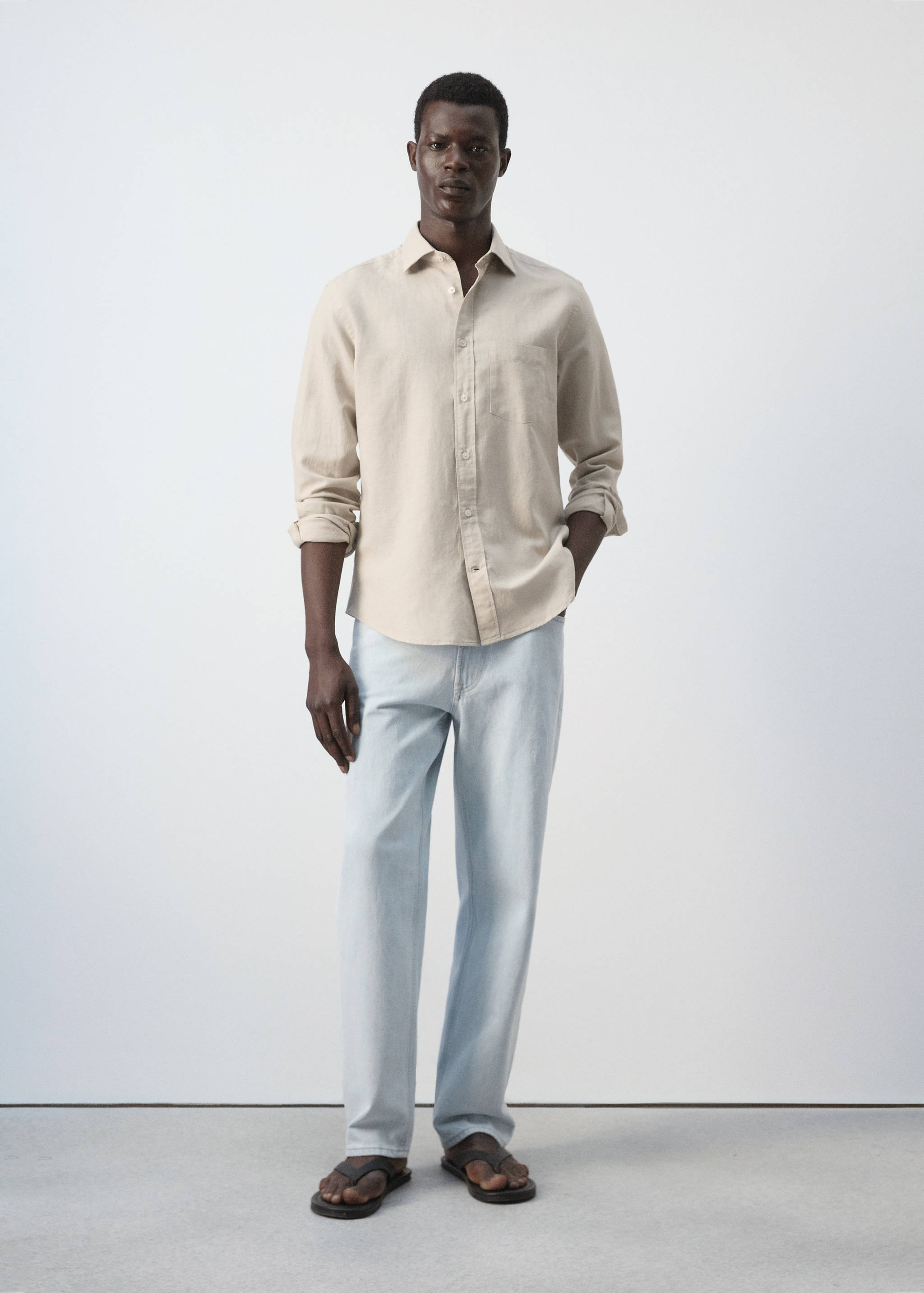 Chemise lin poche - Plan général