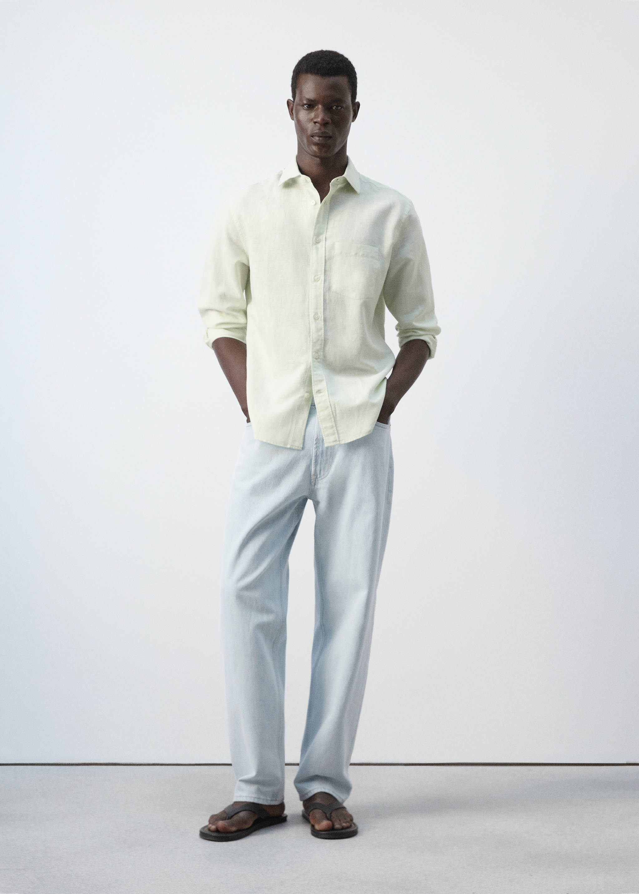 Chemise lin poche - Plan général