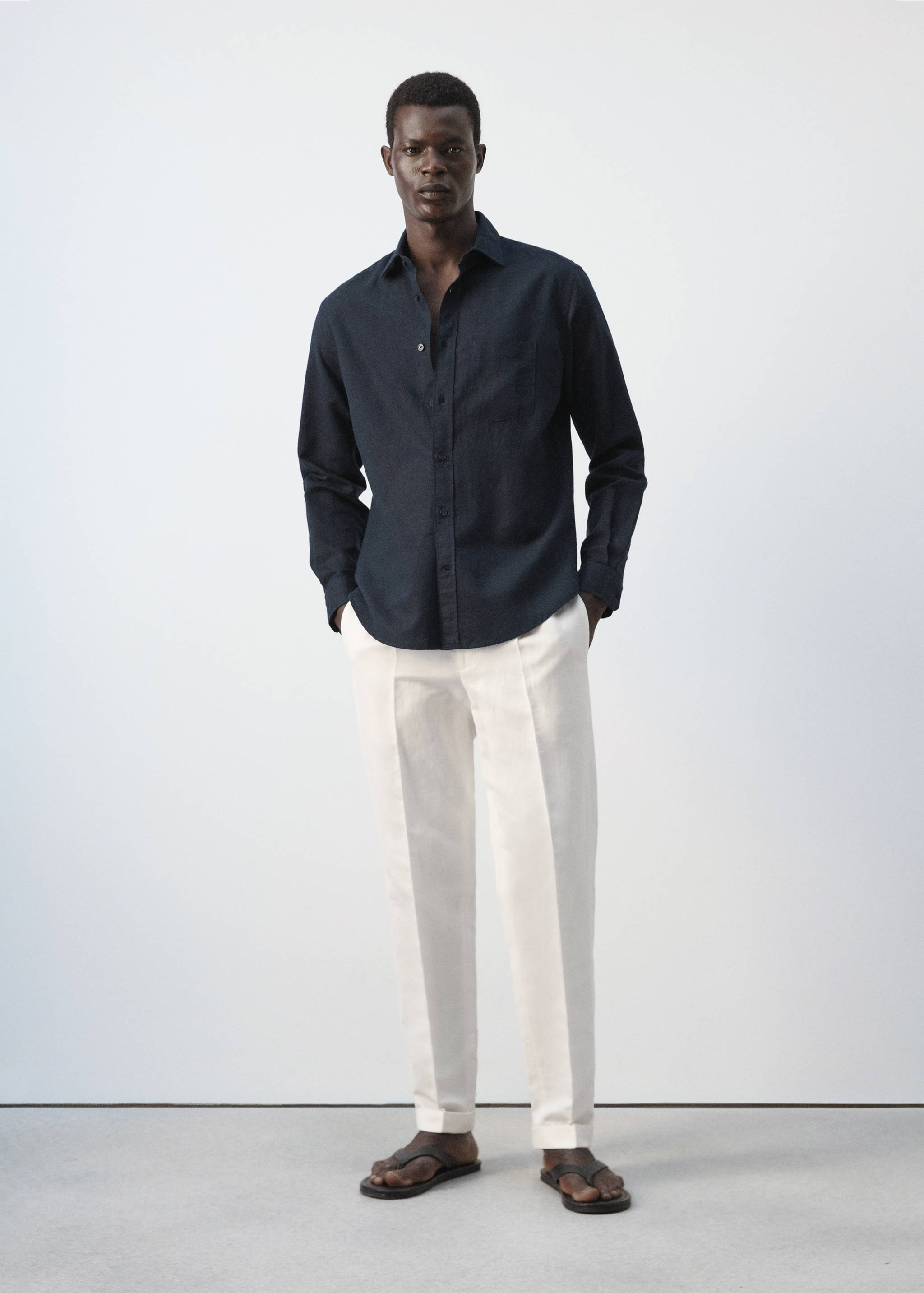 Chemise lin poche - Plan général