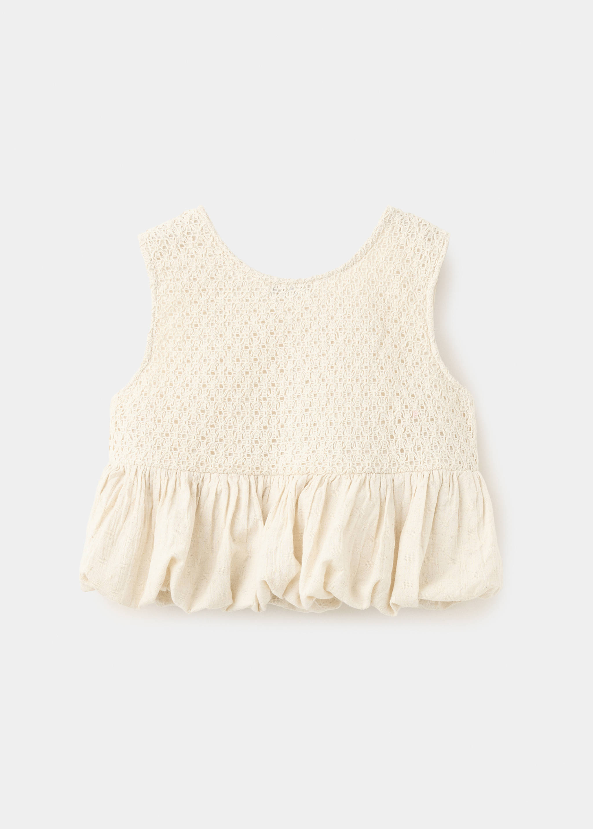 Flared crochet blouse - Reverse of the article