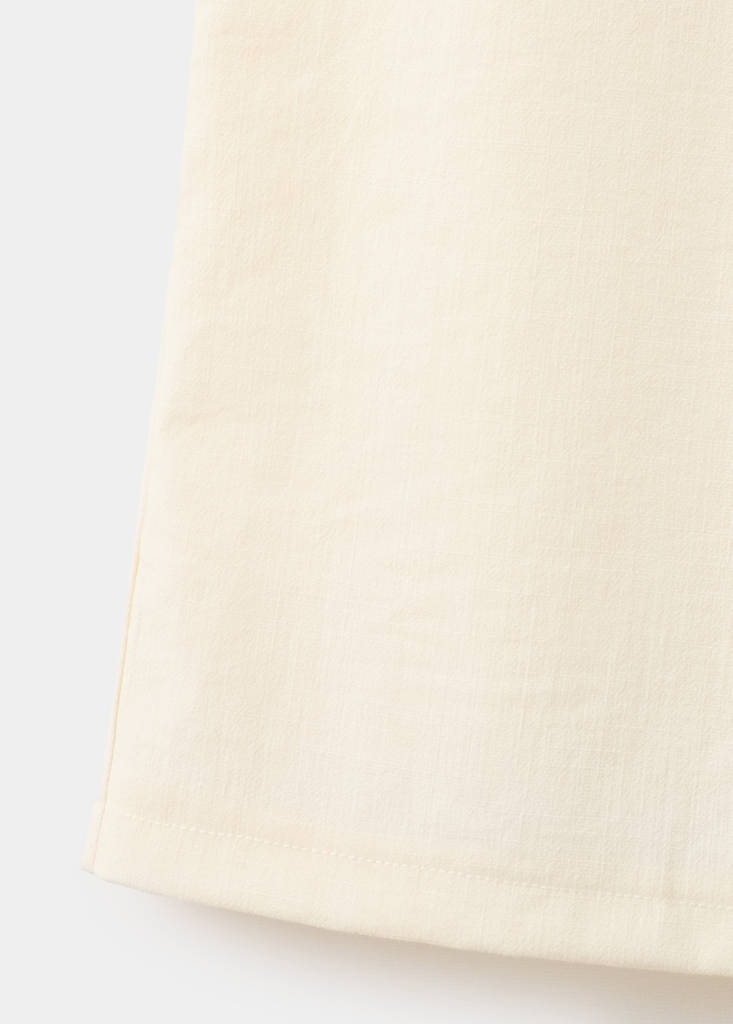 Straight mid-rise trousers — Ecru