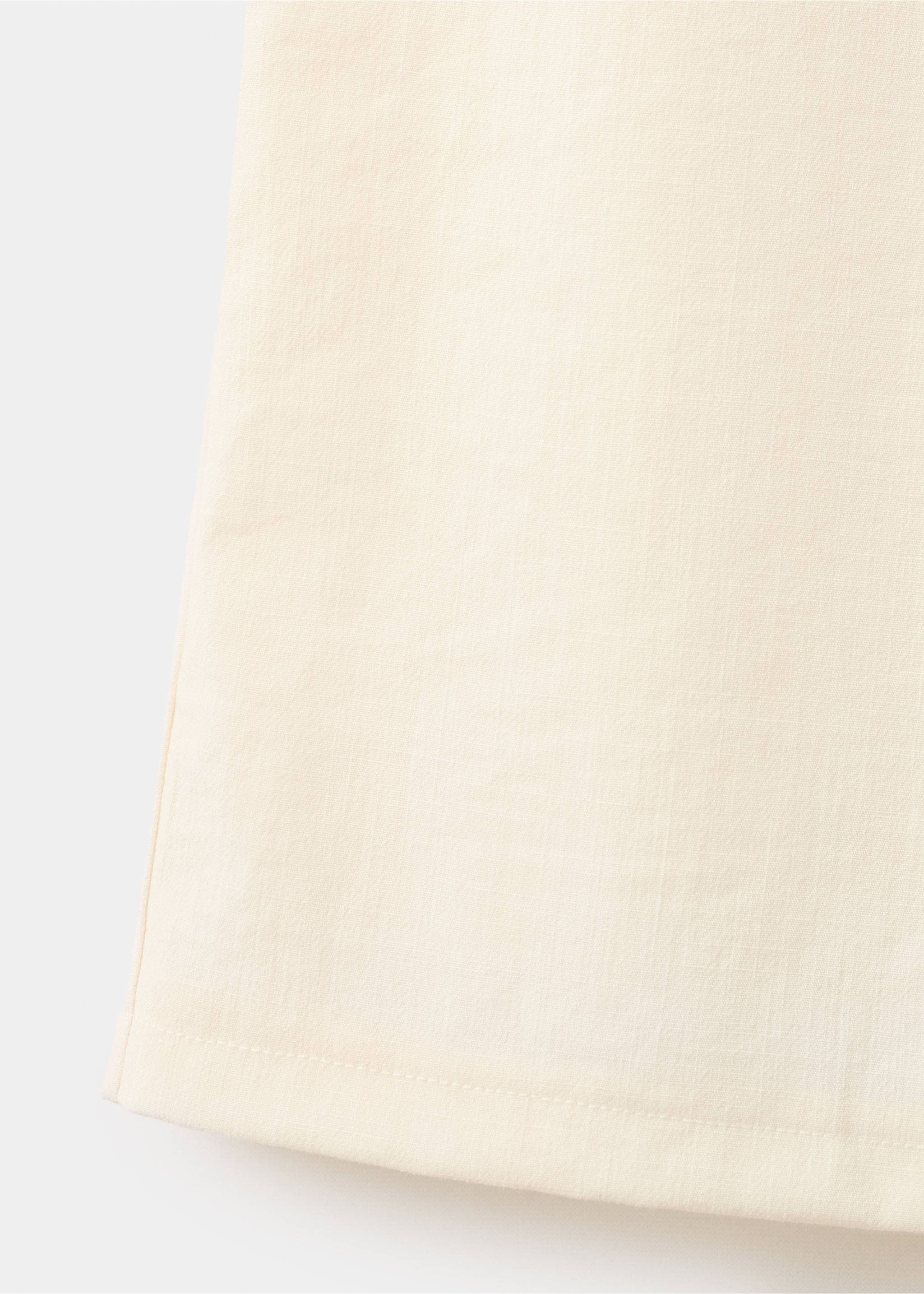 Straight mid-rise trousers - Details of the article 0, Ecru. Ref: 37091430-00.
