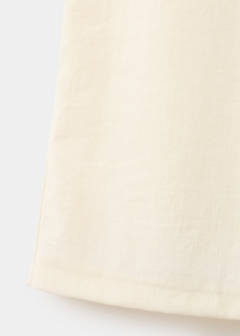 Straight mid-rise trousers — Ecru 7