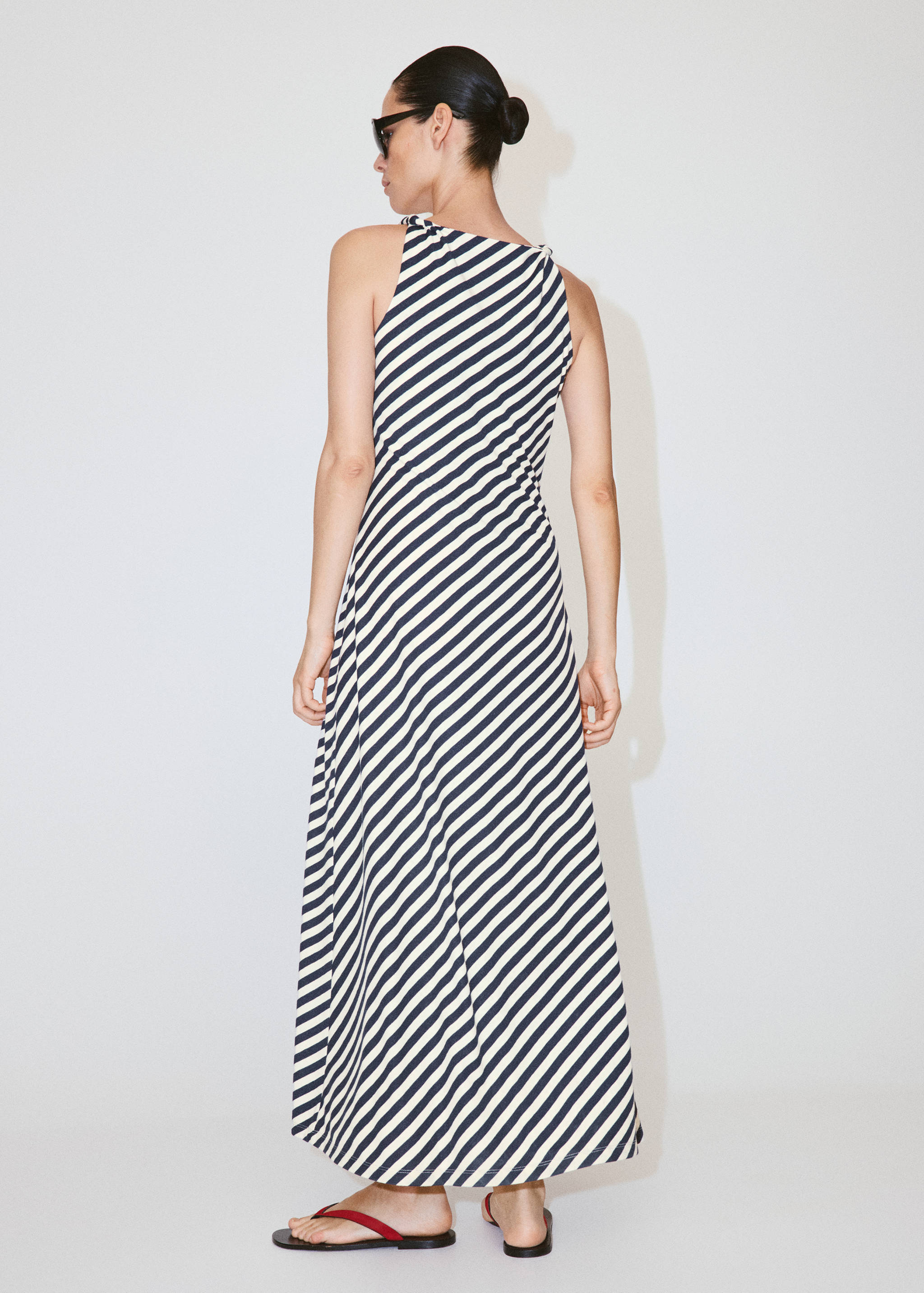 Knit dress with draped straps - Reverse of the article