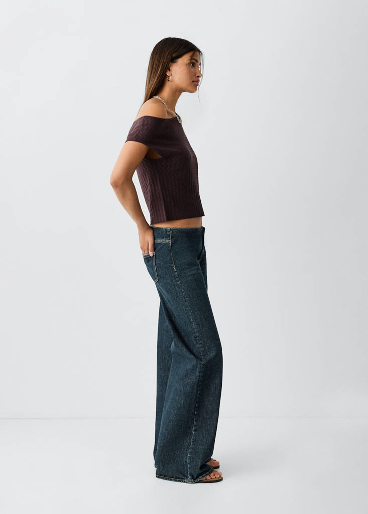 Low-waist wide-leg jeans — Medium Vintage Blue