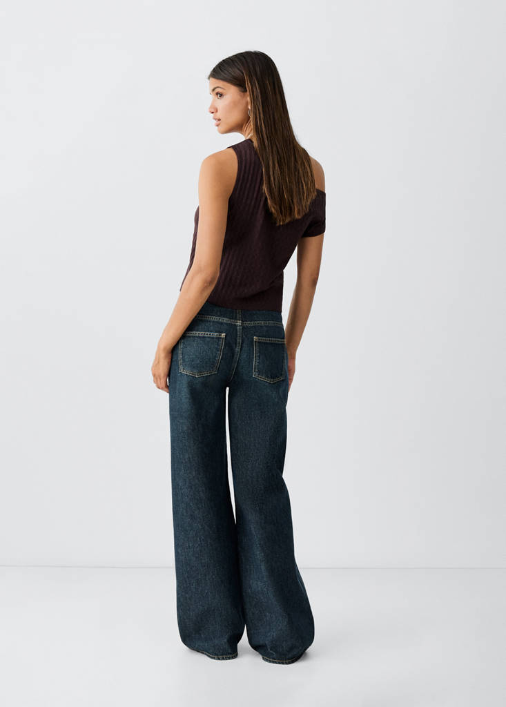 Low-waist wide-leg jeans — Medium Vintage Blue