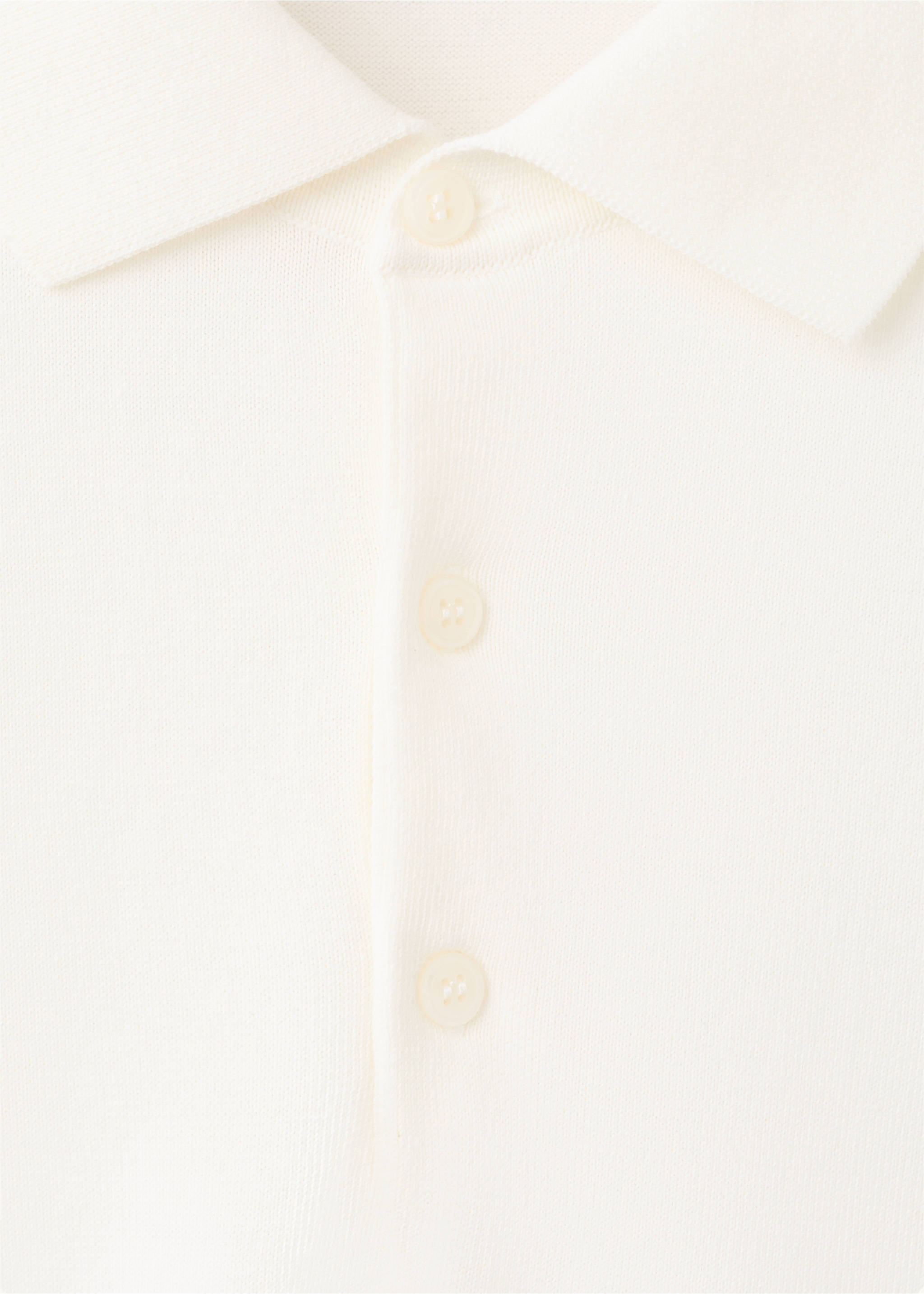 Polo 100 % coton - Détail de l'article 8, Blanc cassé. Ref: 37091435-00.