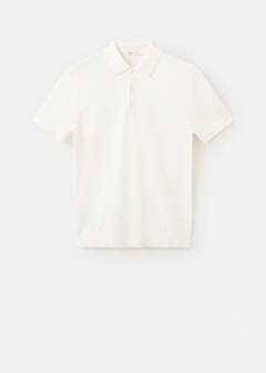 100% cotton fine knit polo — Off White 6