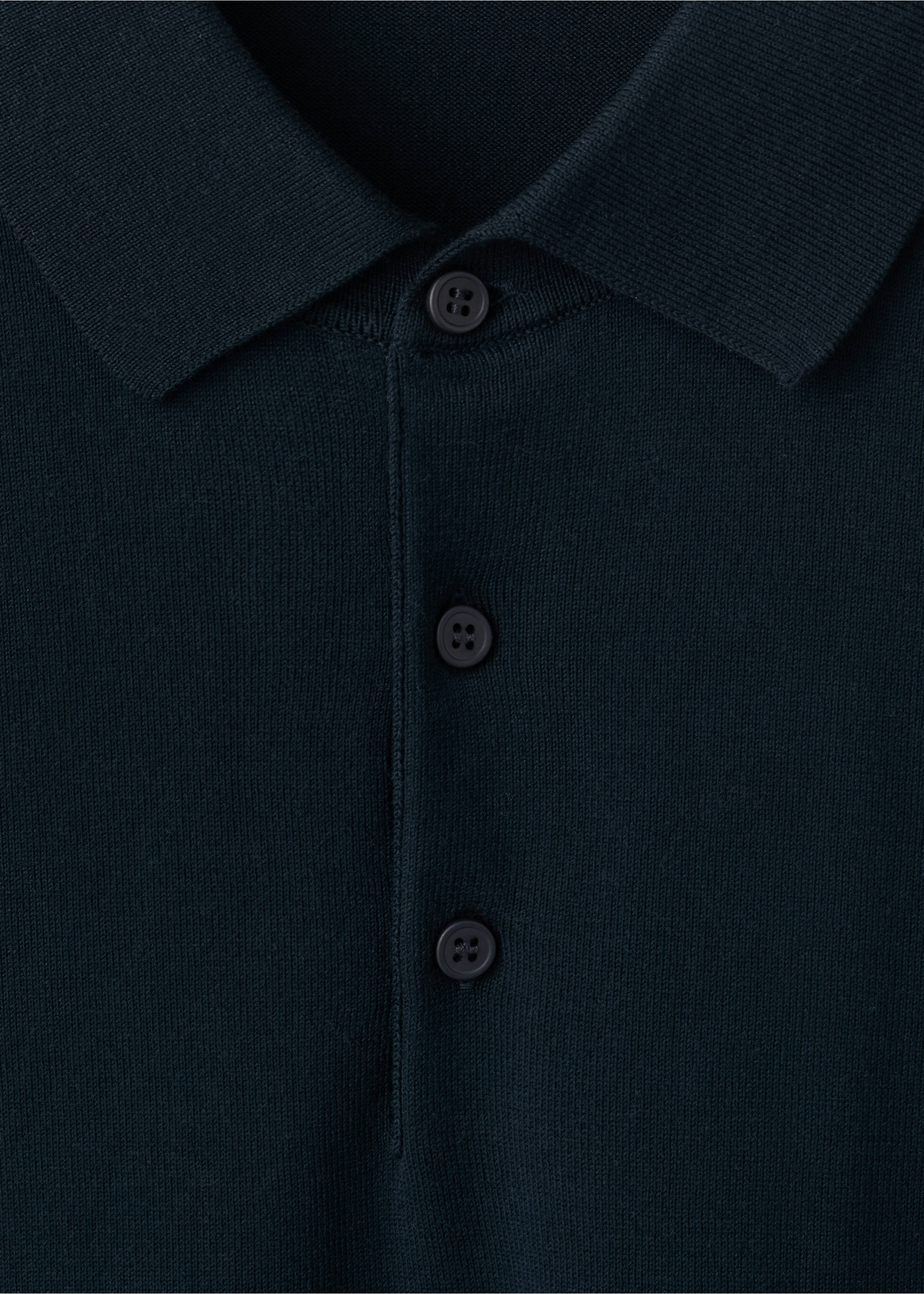 Polo 100% cotone maglia sottile - Dettaglio dell'articolo 8, Blu notte. Ref: 37091435-00.