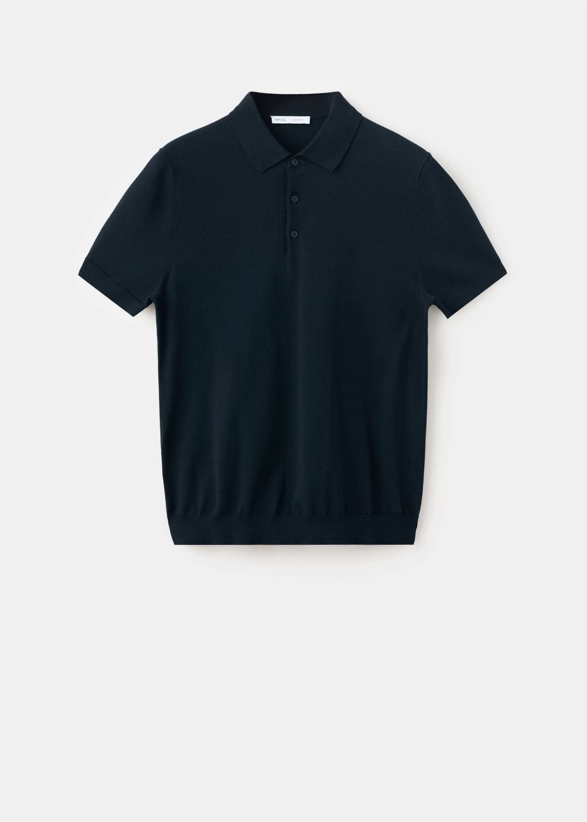 Polo 100% cotone maglia sottile - Articolo senza modello, Blu notte. Ref: 37091435-00.