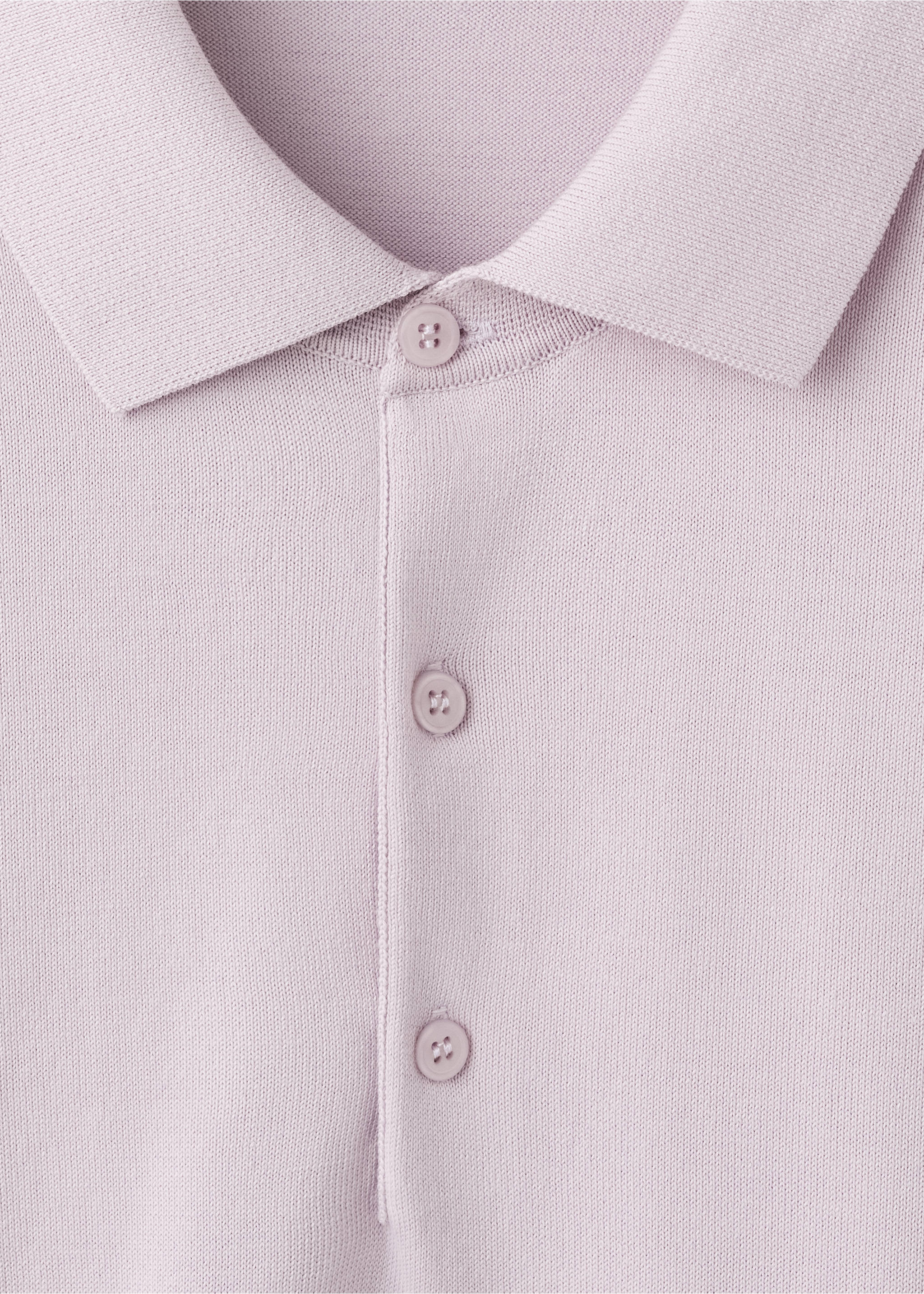 Polo 100% algodón punto fino - Detalle del artículo 8, Rosa claro. Ref: 37091435-00.