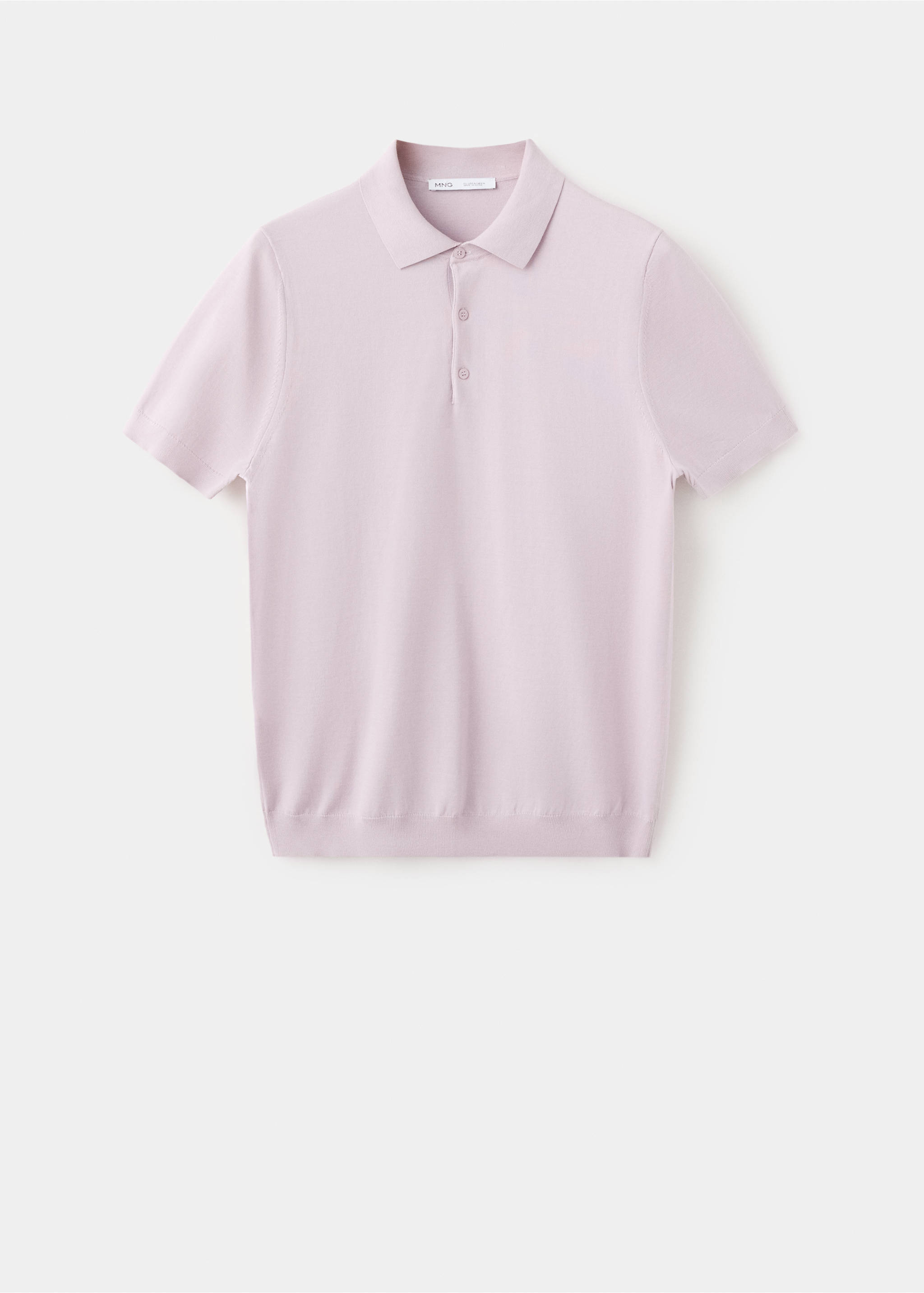 Polo 100% algodón punto fino - Artículo sin modelo, Rosa claro. Ref: 37091435-00.