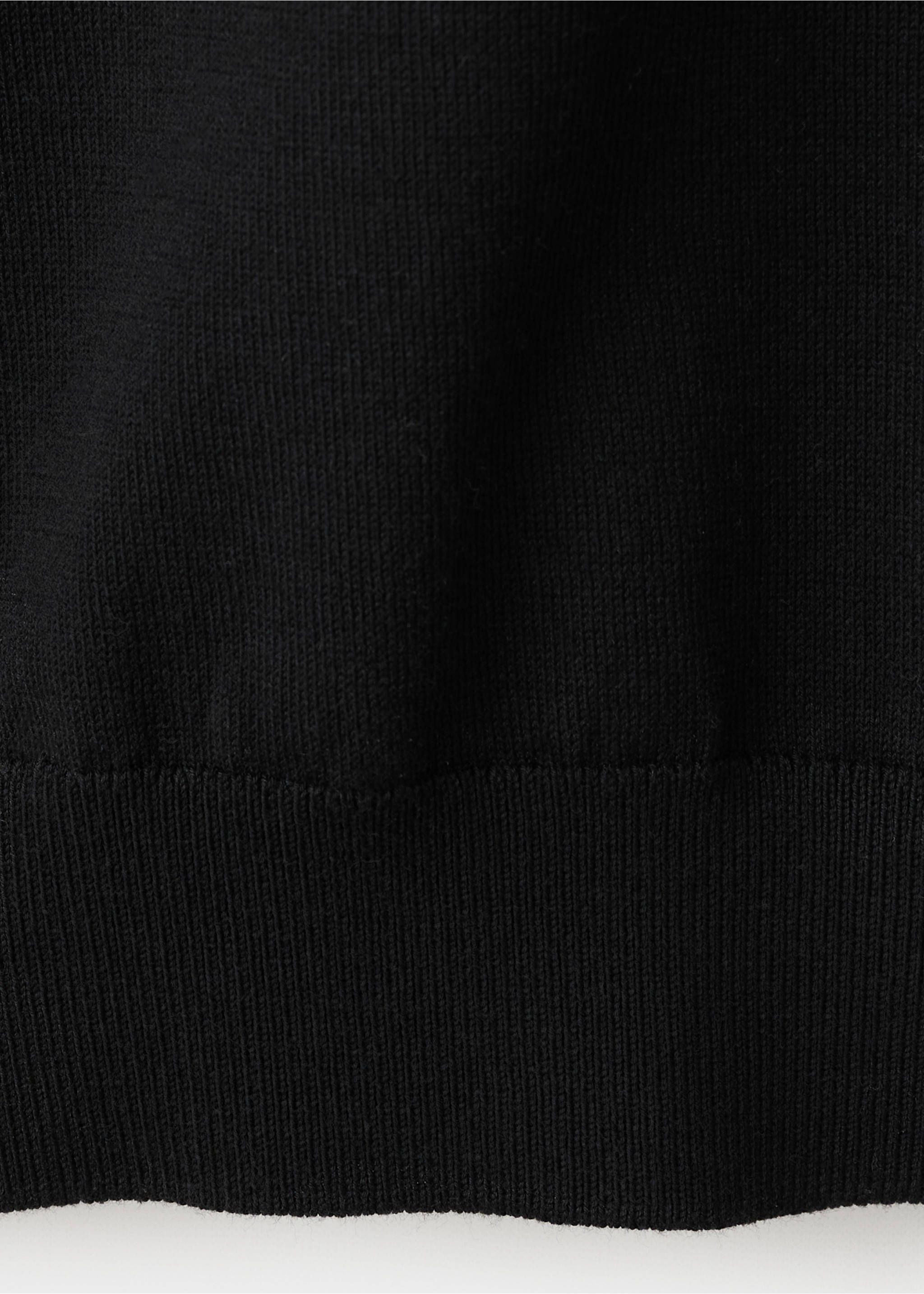 100% Cotton Fine Knit Polo - Details of the article 0, Black. Ref: 37091435-00.