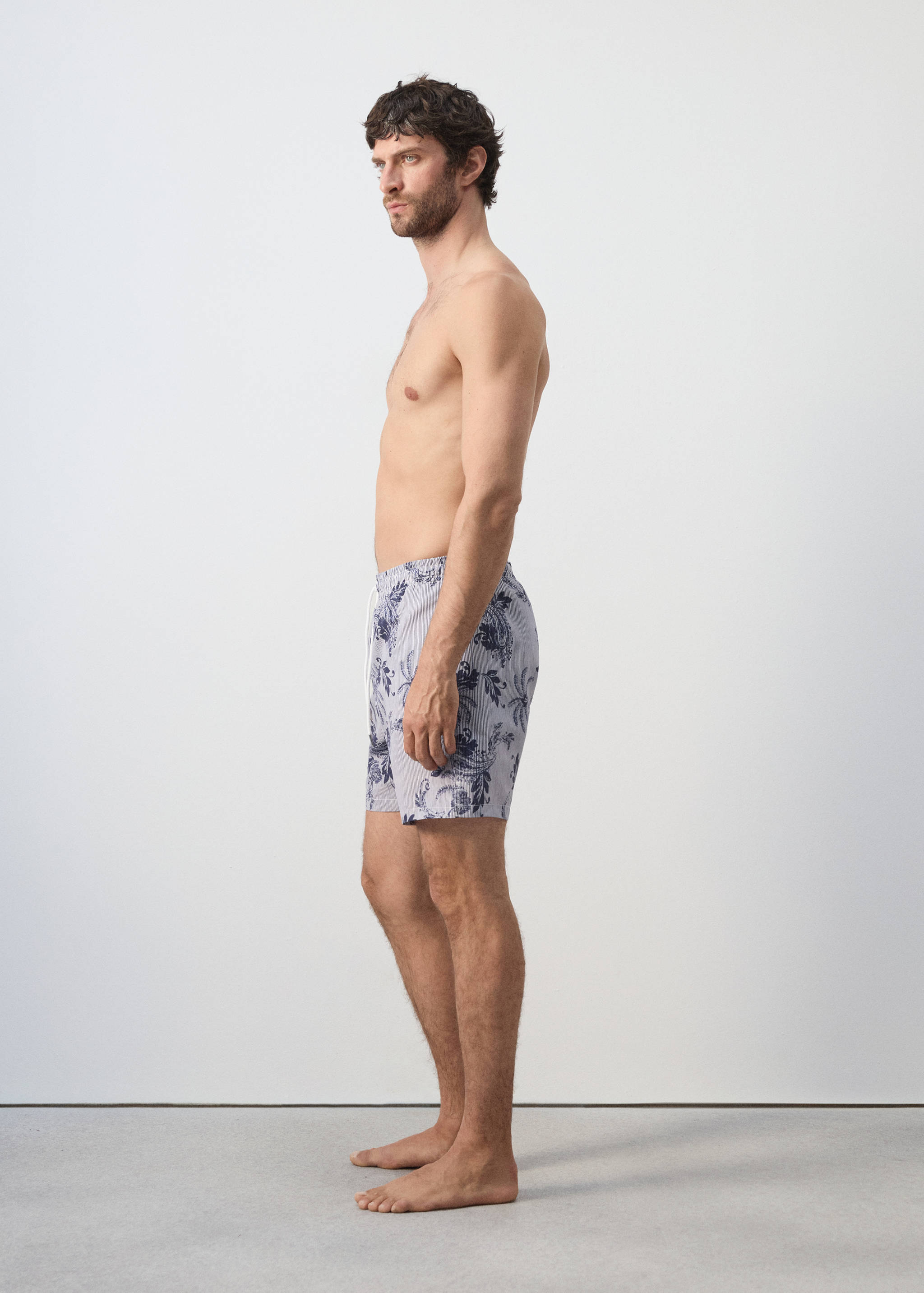 Printed drawstring swimming costume - Details of the article 2