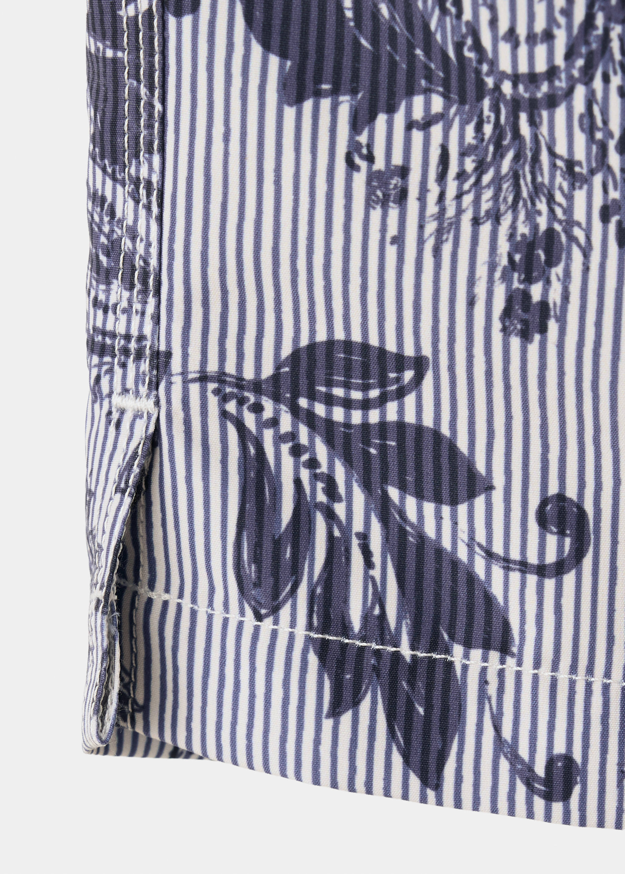 Printed drawstring swimming costume - Details of the article 0
