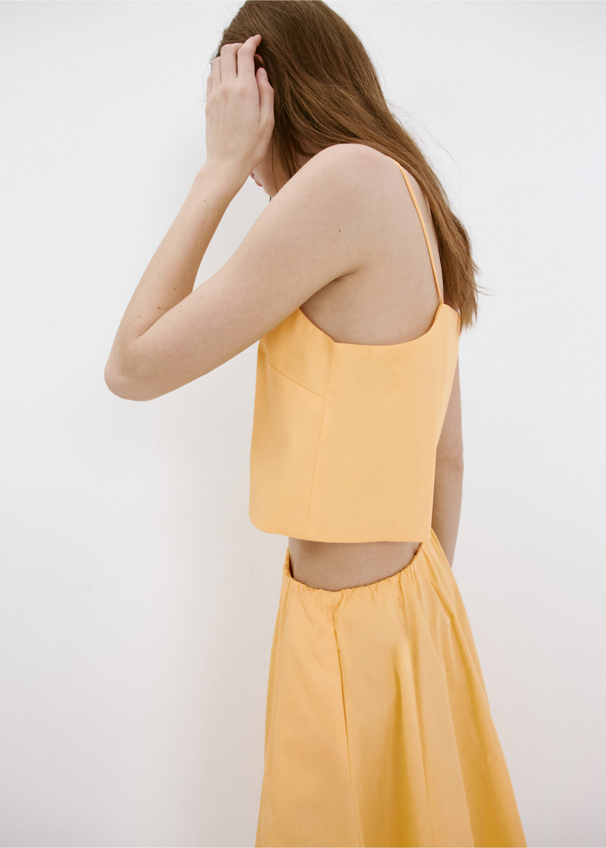100% cotton tank top - Medium plane, Pastel Yellow. Ref: 37091438-00.
