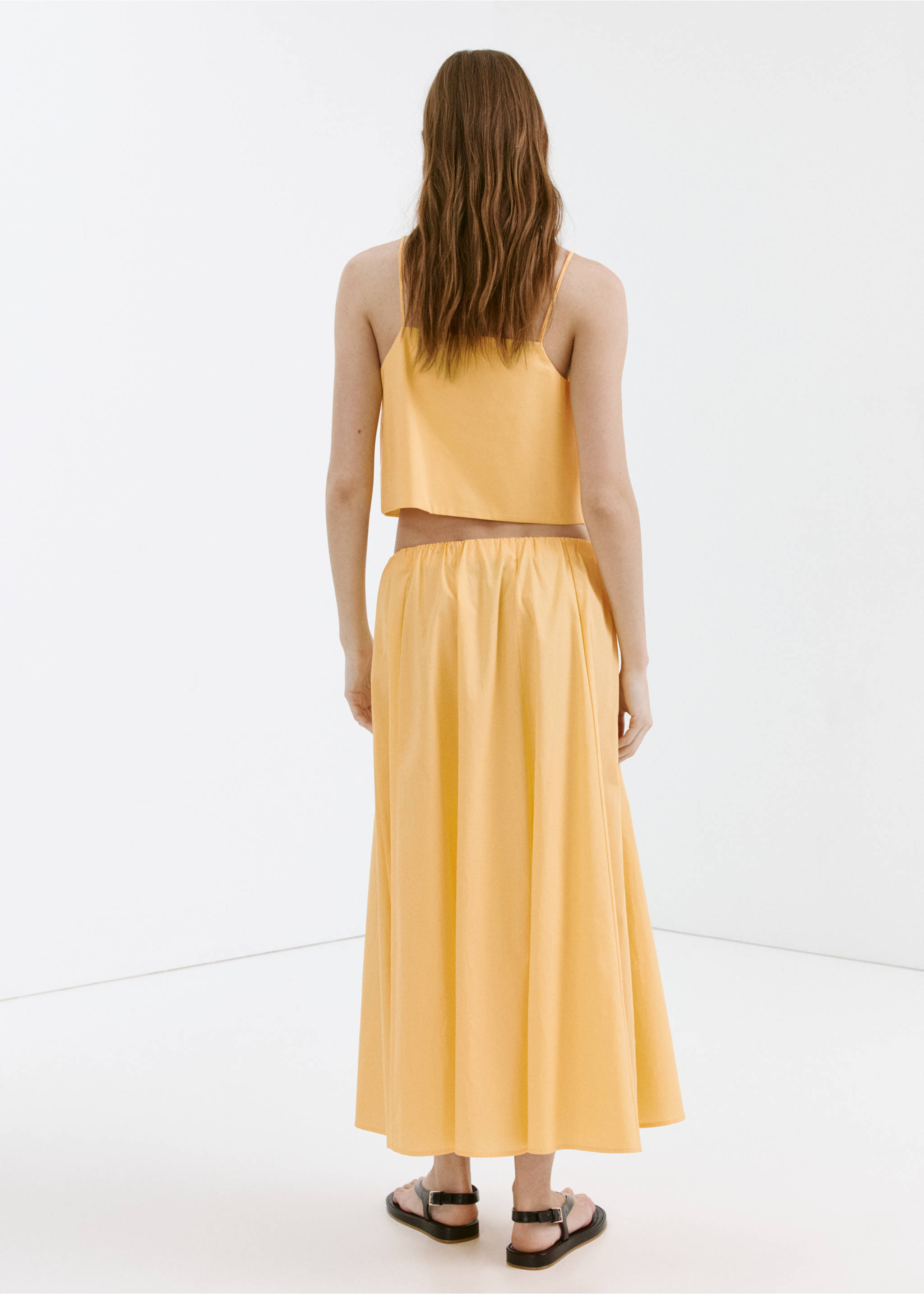 100% cotton tank top - Reverse of the article, Pastel Yellow. Ref: 37091438-00.