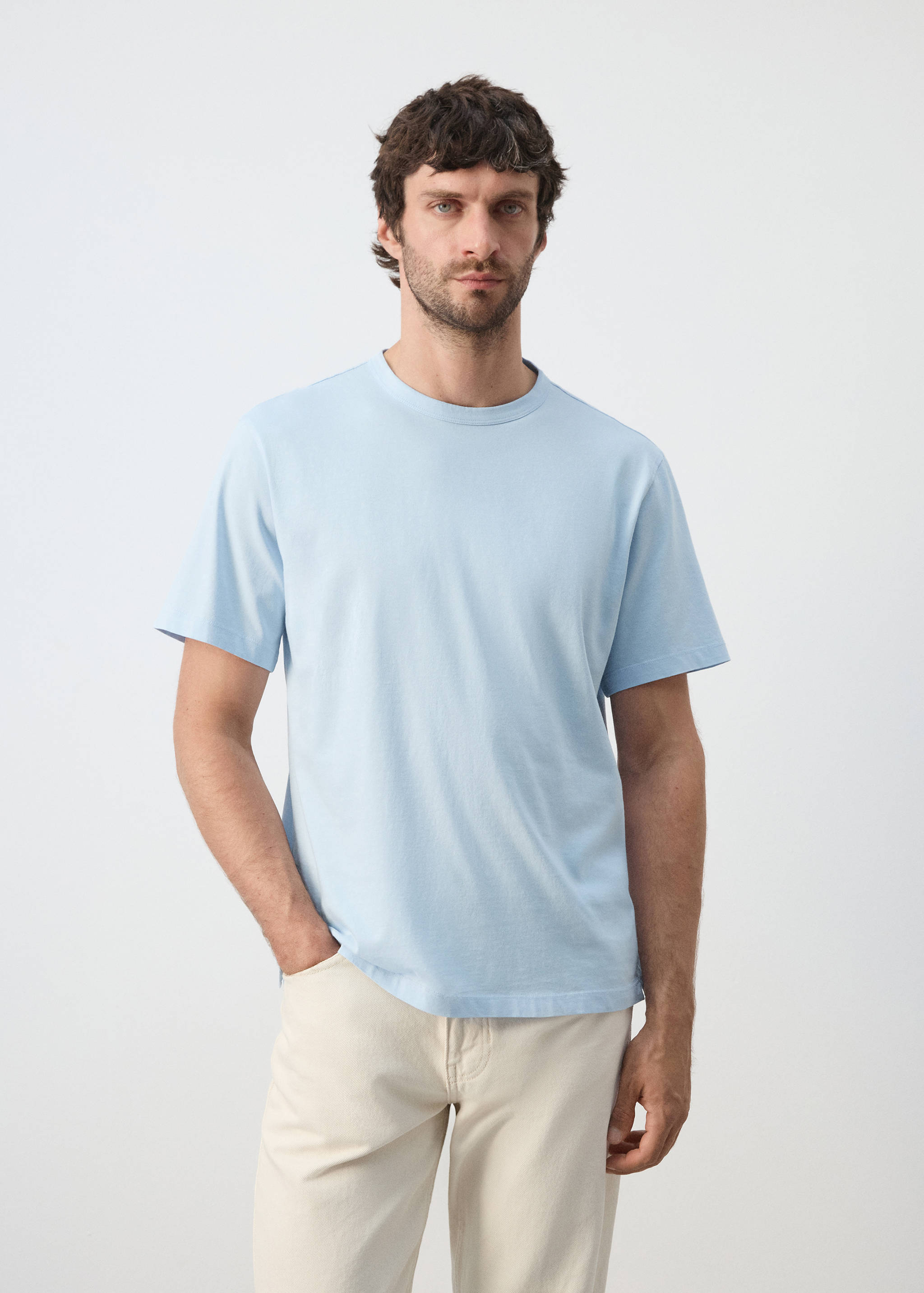 Camiseta regular fit 100% algodón - Plano medio