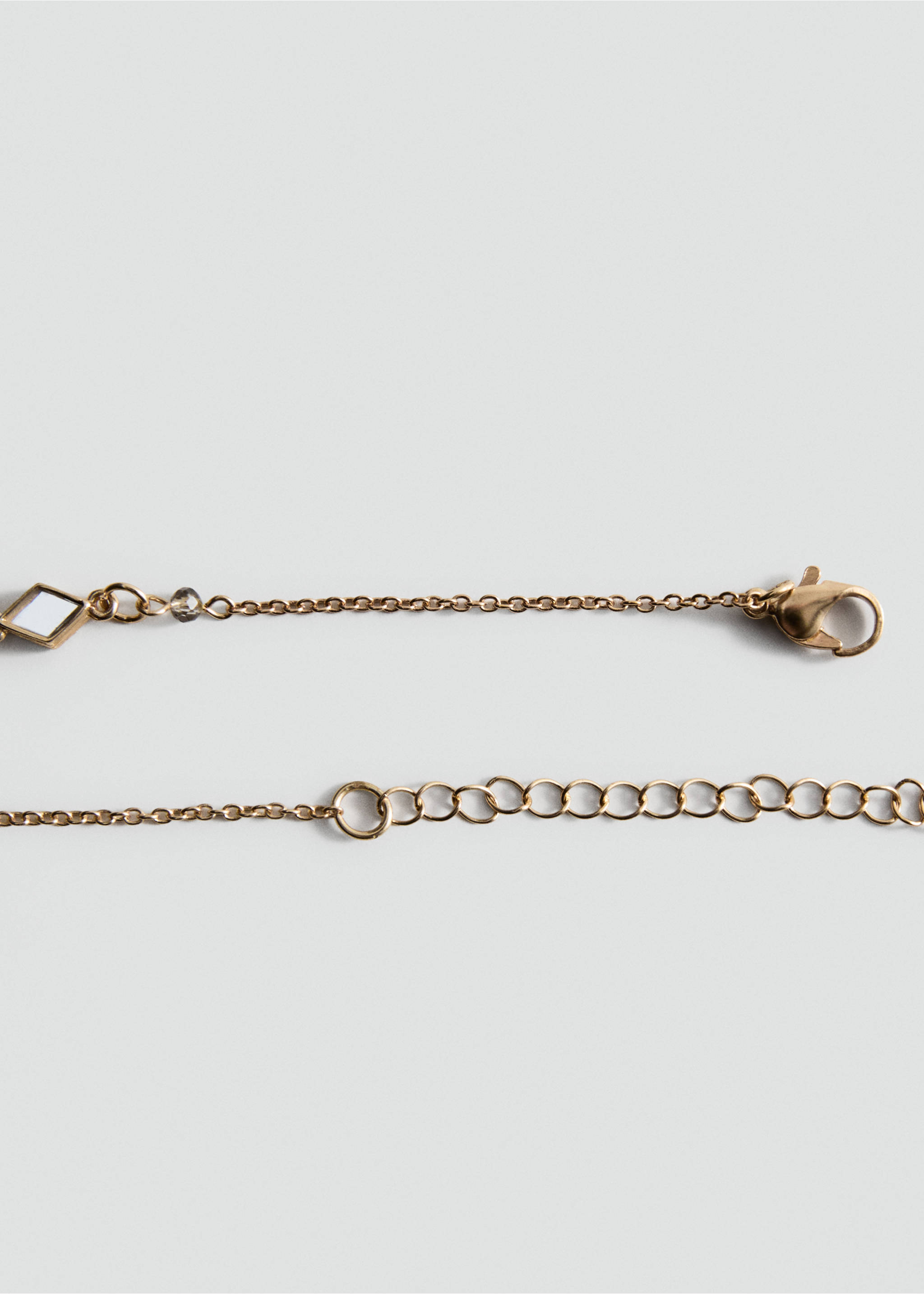 Crystal pendant necklace - Details of the article 1, Gold. Ref: 37091440-00.