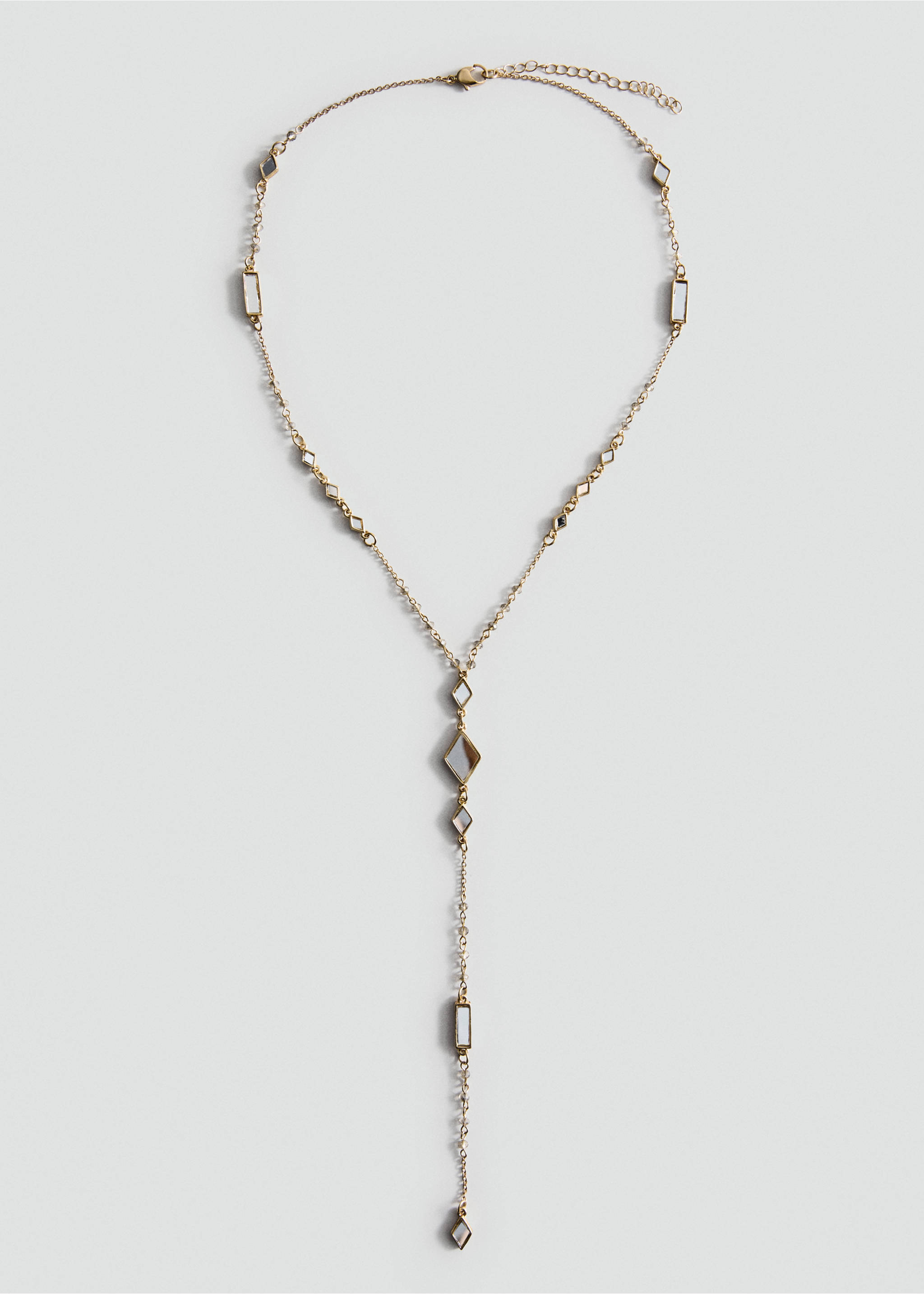 Crystal pendant necklace - Article without model, Gold. Ref: 37091440-00.