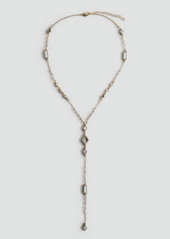Crystal pendant necklace — Gold 1