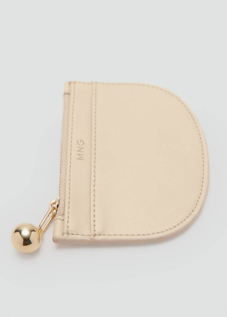 Mini beaded card holder — Pastel Yellow