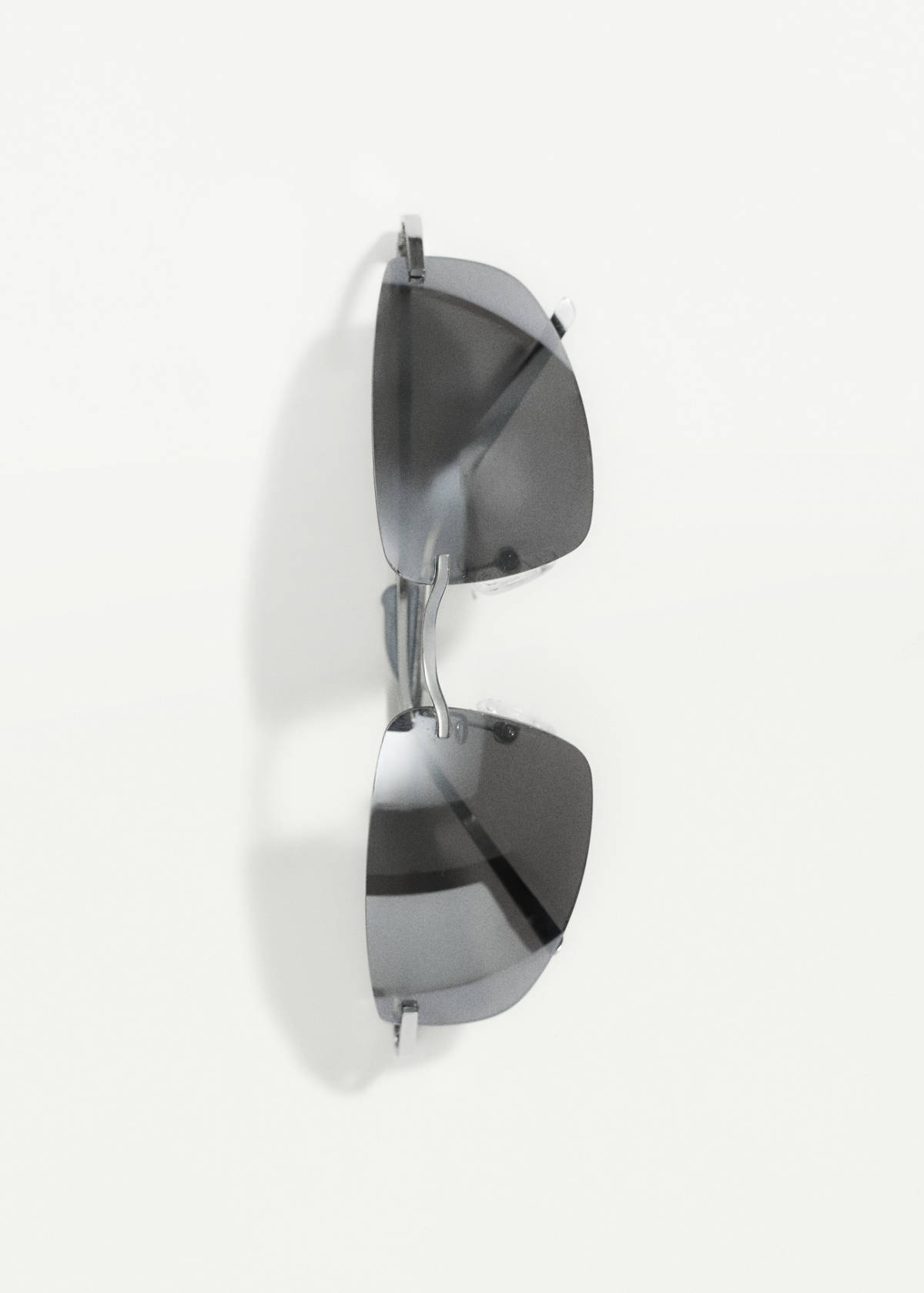 Rimless mirrored sunglasses — Silver