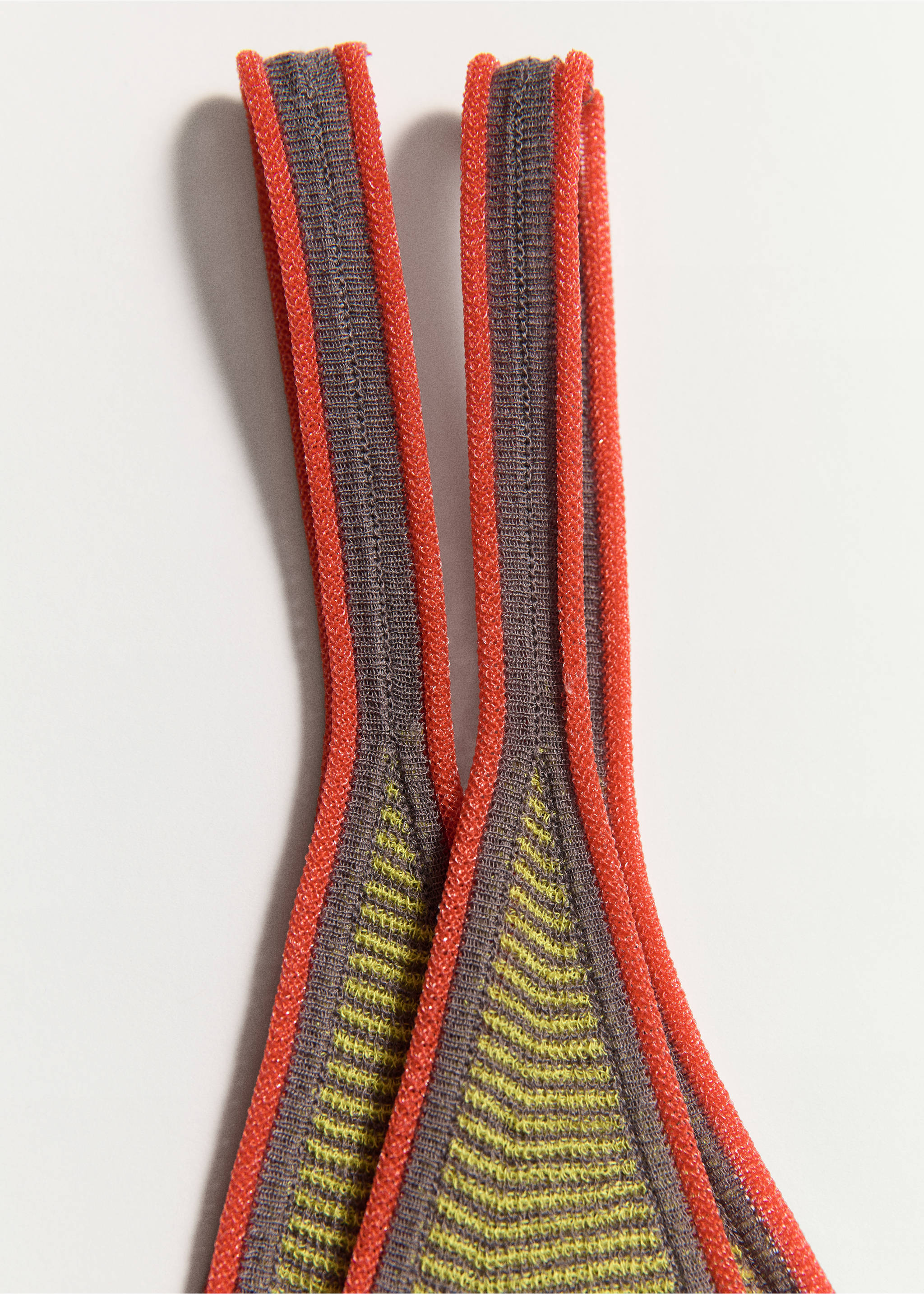 Fine knit top with contrasting stripes - Details of the article 0, Charcoal. Ref: 37091445-00.