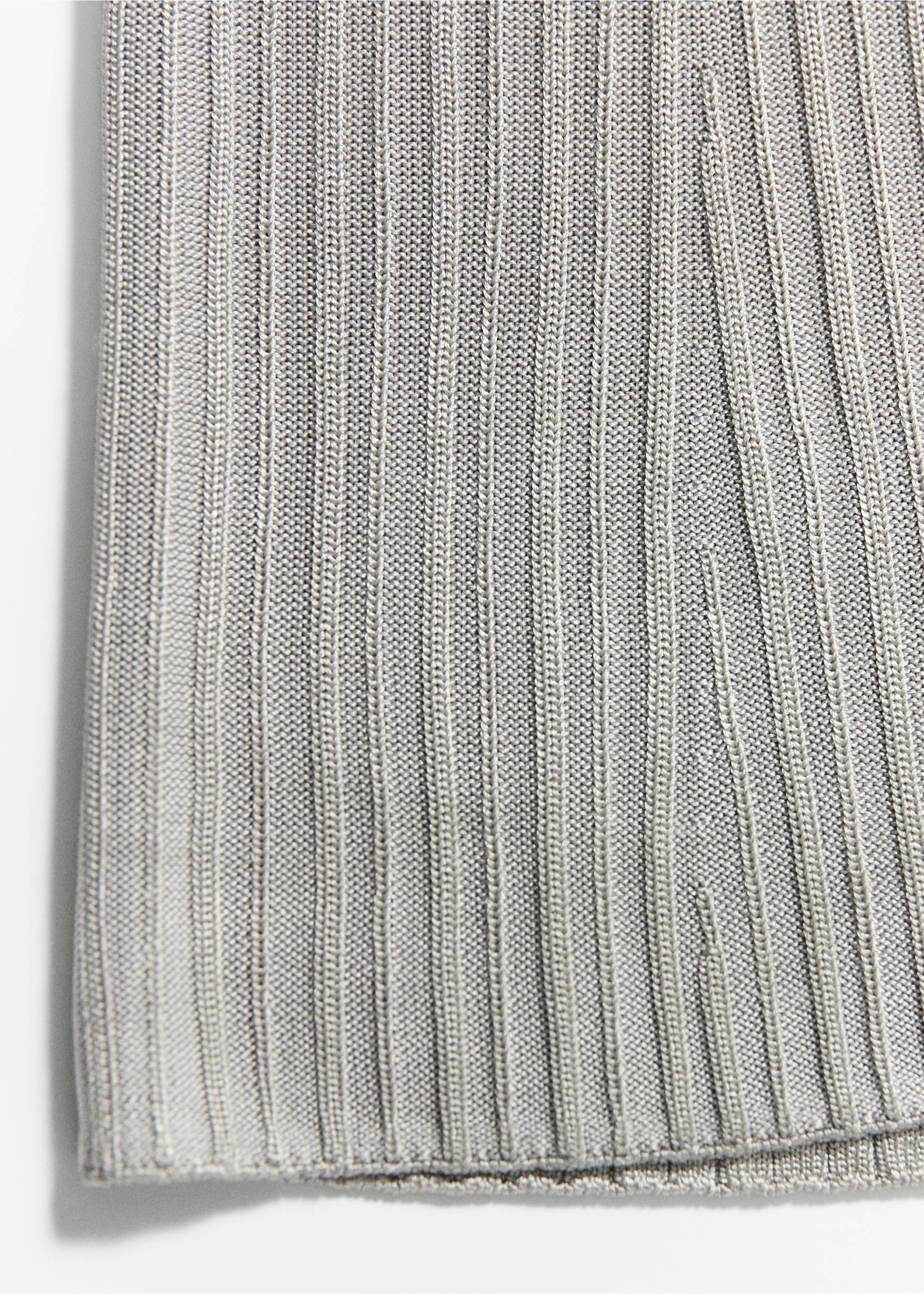 Jersey canalé cuello polo - Detalle del artículo 1, Gris. Ref: 37091446-01.