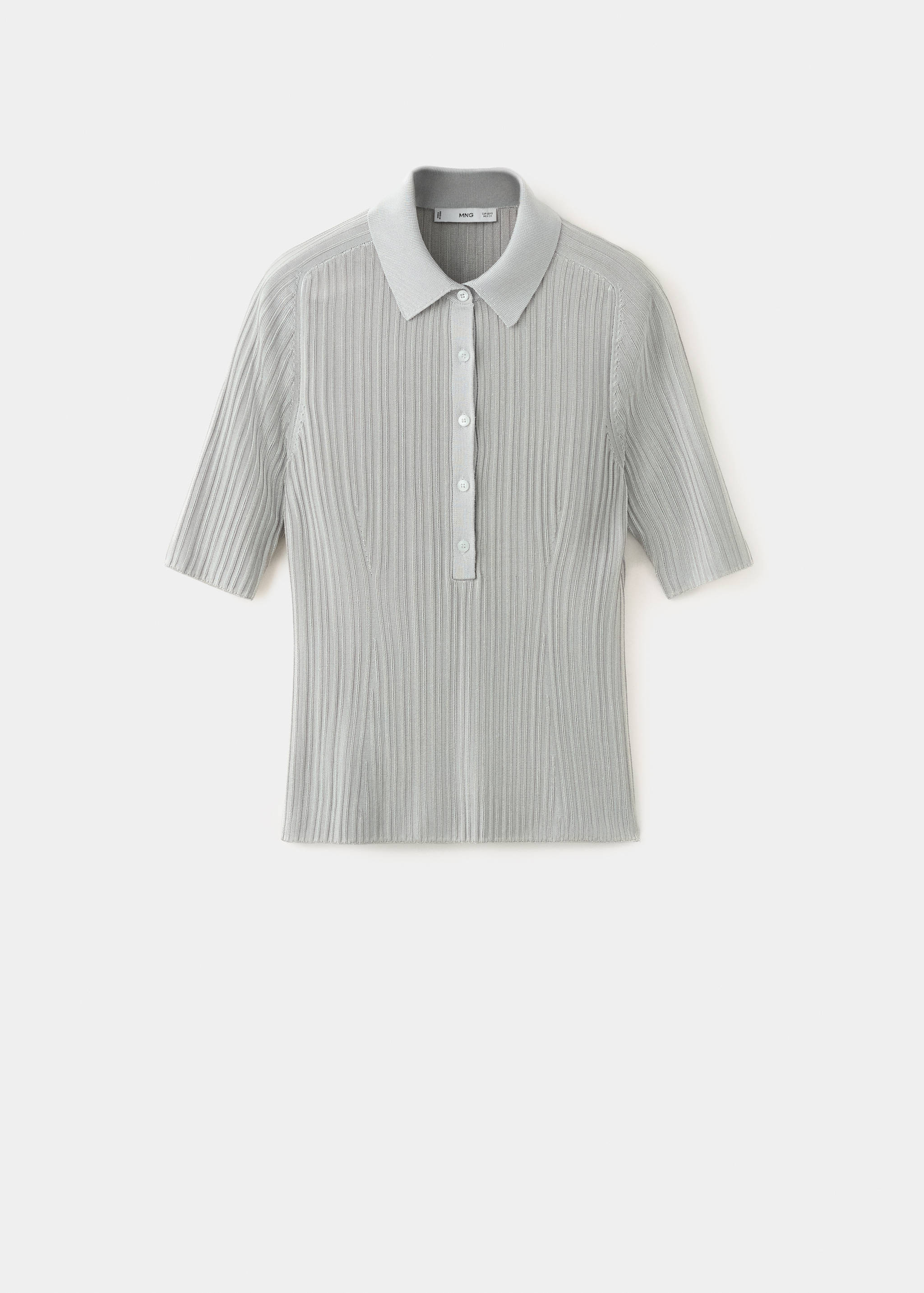 Jersey canalé cuello polo - Artículo sin modelo