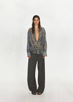 Printed semi-transparent blouse — Black 2