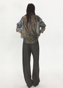 Printed semi-transparent blouse — Black 3