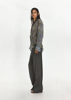 Printed semi-transparent blouse — Black 5
