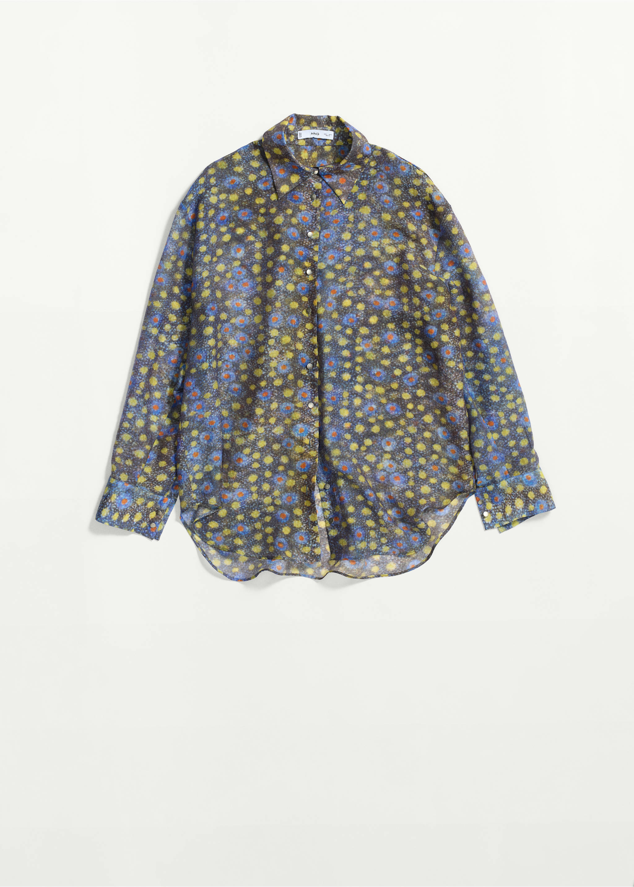 Chemise en lyocell à imprimé floral - Article sans modèle, Noir. Ref: 37091448-00.