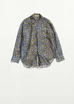 Printed semi-transparent blouse — Black 7