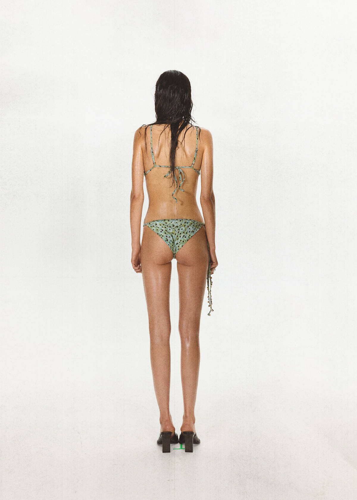 Beaded brazilian bikini briefs — Green