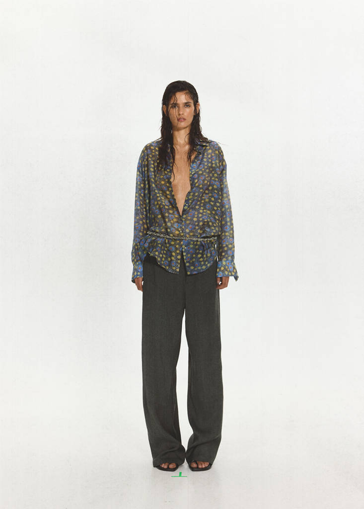 Pantaloni Completo Dritti Dettagli Cuciture