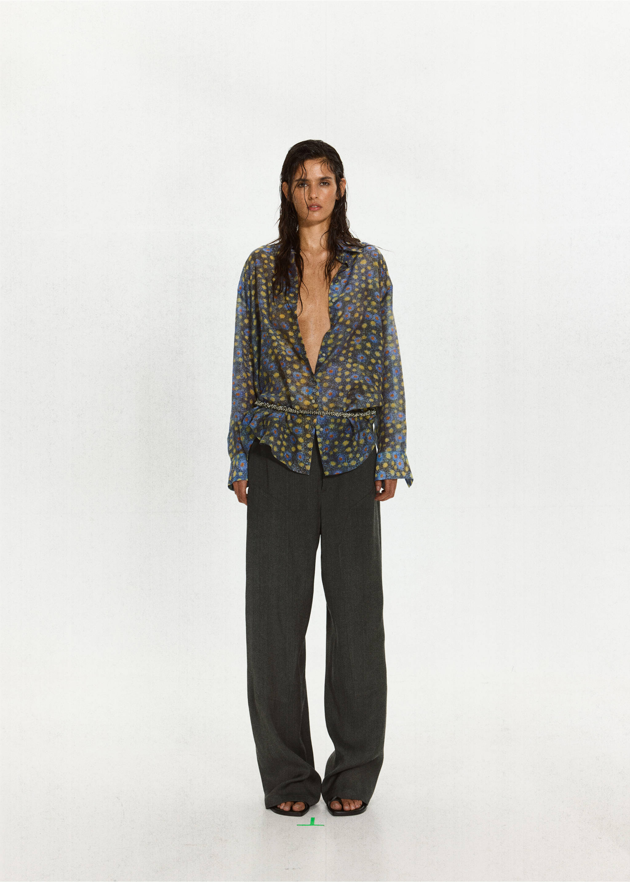 Straight-fit suit trousers - General plane, Black. Ref: 37091450-00.