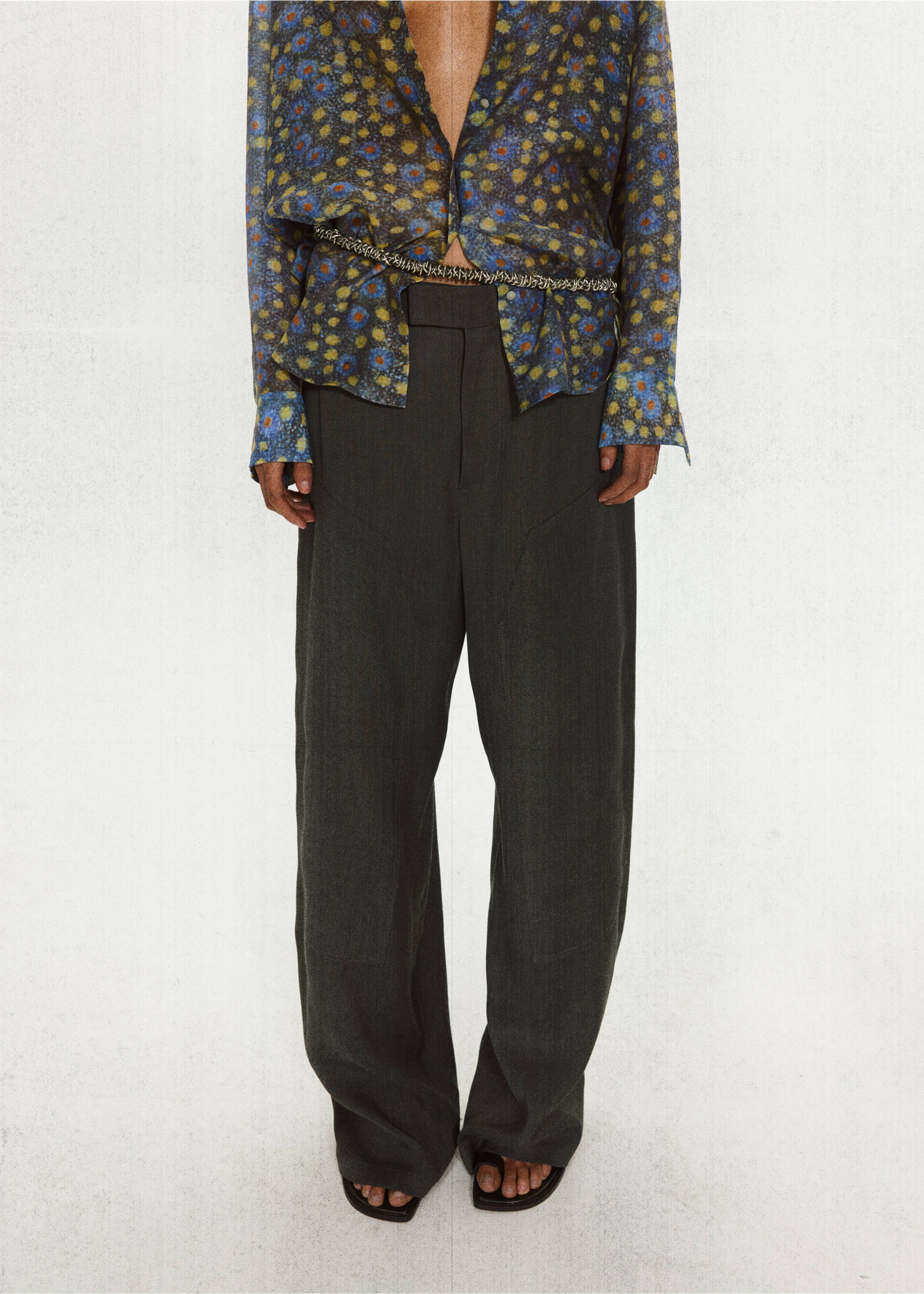 Straight-fit suit trousers - Medium plane, Black. Ref: 37091450-00.