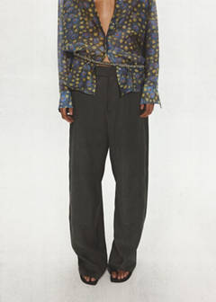 Straight-leg suit trousers with stitching details — Black 1