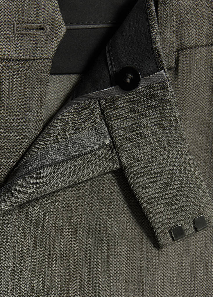 Straight-leg suit trousers with stitching details — Black