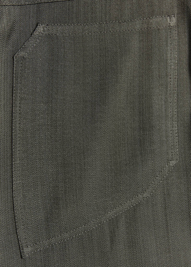 Straight-leg suit trousers with stitching details — Black
